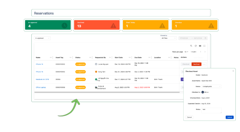 Asset Booking